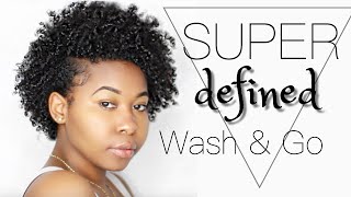 SUPER Defined Wash & Go on Awkward Length 3c/4a Natural Hair | Kinzey Rae
