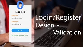 Login/Register forms - ui design and validate data | complete guide and tutorial - 5 | tamil hacks