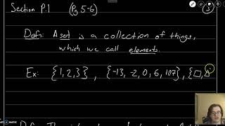 M121 Section P.1 Part II (Defining Sets)