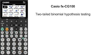 Two-tailed binomial hypothesis testing | Casio fx-CG100