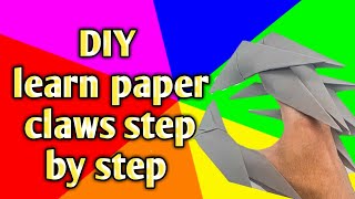 DIY how to make paper claws | Paper nails easy step by step | Paper craft