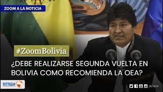 ¿Debe realizarse segunda vuelta en Bolivia como recomienda la OEA?     Escribe un mensaje