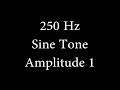 250 hz sine tone amplitude 1