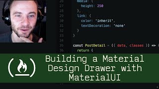 Building a Material Design Drawer with MaterialUI (P5D4) - Live Coding with Jesse