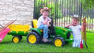 Ride On John Deere Tractor for Kids - Unboxing, Review and Riding