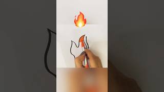 Fire Emoji 🔥 #art #youtubeshorts #satisfying #drawing