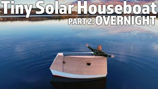 Solar Tiny Houseboat Build, Part 2 Overnight Catch and Cook -  Powered by EcoFlow DELTA 2