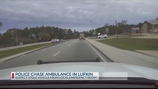 VIDEO: Lufkin police arrest 19-year-old who led officers on a chase in a stolen ambulance