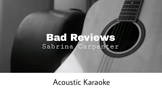 Sabrina Carpenter - Bad Reviews (Acoustic Karaoke)