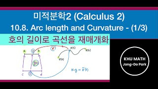 [미적분학2] 10.8절 (1/3) - 공간곡선의 길이와 곡선의 재매개화