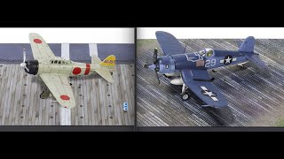 「爆玩具」Forces of Valor 1/72 IJN A6M2b Zero + USMC F4U-1 Corsair aircraft fighter TOYSTV Unbox