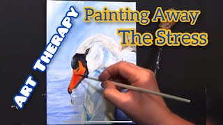 Acrylic painting How to paint a Swan In acrylic