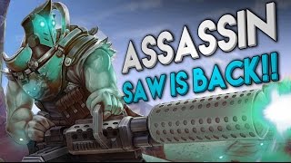 Vainglory Gameplay - Episode 206: ASSASSIN SAW IS BACK!! Saw |CP| Lane Gameplay |1.19|