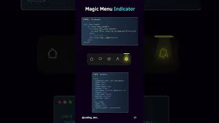 🔥Magic Navigation Menu Indicator! | Web Development | #shorts
