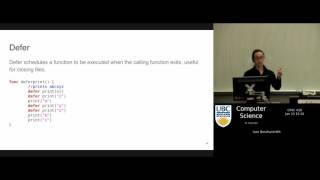 UBC CPSC 416 Go Tutorial