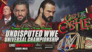 WWE Clash At The Castle 2022 Roman Reigns vs Drew McIntyre Official Match Card V2