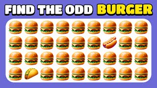 Find the ODD One Out - Junk Food Edition 🍔🍕🍟 Easy, Medium and Hard Levels