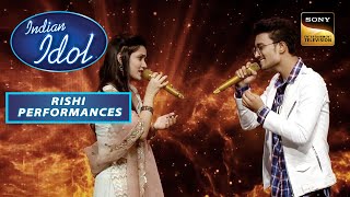 Rishi और Kavya ने मिलकर लगाए "Dhadak" पे Amazing Notes | Indian Idol Season 13 | Rishi Performance