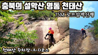 [천태산 등산] 아찔한 75M암벽타기/충북의 설악산 영동 천태산/영국사 천년 은행나무/상어흔들바위/100대명산/드론영상