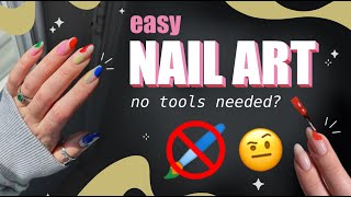 How to start doing nail art 😯💅🏻💯 *easy* *for beginners!* #easynailart #nails #nailtutorialw