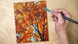 Autumn Tree / Acrylic Painting for Beginners
