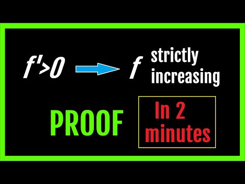 How do I get proof of strictly increase?