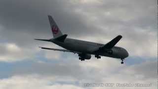 【HD】　空港の見える丘より　JAPAN AIRLINES　Boeing767-300　JA8397