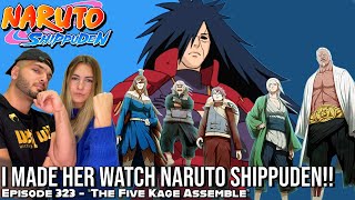 MADARA UCHIHA VS THE FIVE KAGE!!! Girlfriend's Reaction Naruto Shippuden Episode 323