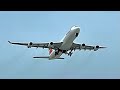 Smoky Swiss Airbus A340 (HB-JMC) Departure from KORD / ORD