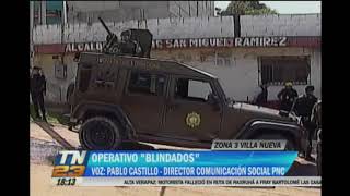 Fuerzas de seguridad realizan operativo en Bárcenas