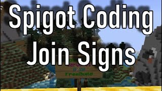 Join Signs w/ Player Count | Spigot Programming | CheepYT