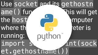 How can I use Python to get the system hostname?