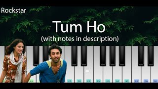 Tum Ho (Rockstar) | Easy Piano Tutorial with Notes | Perfect Piano