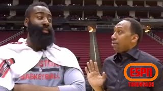 Stephen A.'s Archives: James Harden puts Stephen A.'s jumper to the test during a 1-on-1 interview