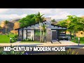 Mid-century Modern Tiny House | House Build (Stop Motion) | The Sims 4 Tiny Living | No CC