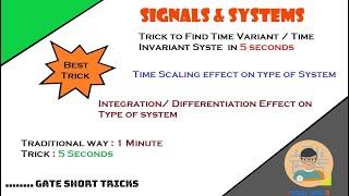 Trick to find Time Variant and Time Invariant System | Time-Invariant and Time-Variant Systems |2021