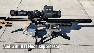 RTI Prophet 2 PCP air rifle with Hušh suppressor. How much difference does it make?