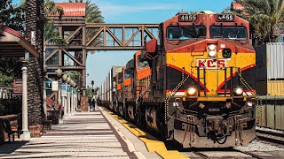 Mexican leader in SoCal! Railfanning Fullerton, ft odd horns, funny moments, fire, more 5/14/22