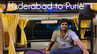 Hyderabad to Pune Maharashtra travel by Bus Vlogs  | Phalton | Solar plant  mograle Villages ☘️