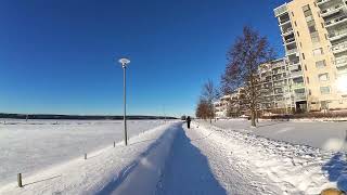 ❄️ Winter Wonderland Walk in Lahti, Finland 🇫🇮 | 4K Scenic Walking Tour 🚶‍♂️✨