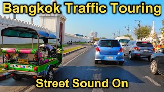 Driving Bangkok Rush Hour Grand Palace (w/ street sounds)