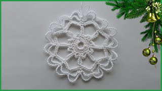 Простая Снежинка крючком для начинающих. Вязание крючком / Crochet snowflake for beginners