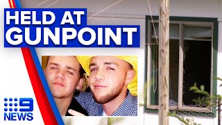 Brothers held at gunpoint during vicious home invasion | 9 News Australia