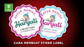 how to create sticker label with coreldraw