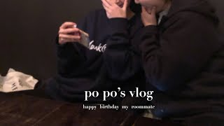 vlog | 留学先で出会った韓国の友達に誕生日プレゼントを贈る | EMS | ハングルのキーボード購入 | 생일 축하해 너무 좋아하는 친구