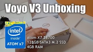 Voyo V3 Atom X7 Z8700 128GB Mini PC Unboxing and Hands On