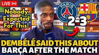 💥BOMBSHELL! LOOK WHAT DEMBÉLÉ SAID ABOUT BARCELONA AFTER THE MATCH! BARCELONA NEWS TODAY!