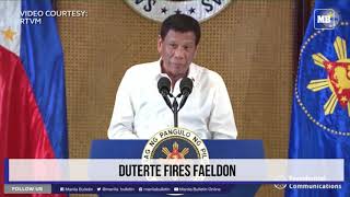 Duterte fires Faeldon