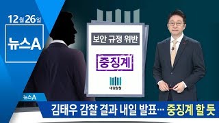 대검 감찰본부, ‘김태우 파면’ 검토…중징계 할 듯 | 뉴스A