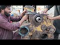 Rebuilding CAT Bulldozer Engine Completely  Repair and Restore CAT Engine Broken Crankshaft